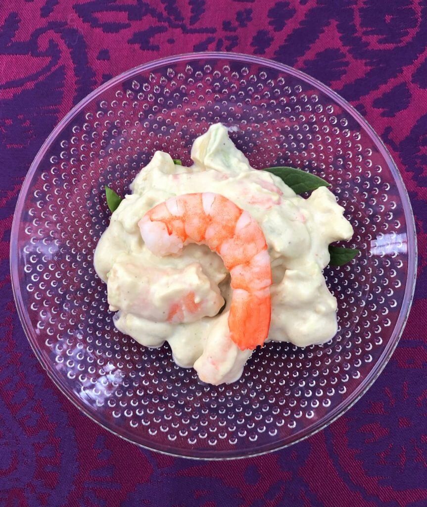 Avocat et crevettes sauce cocktail