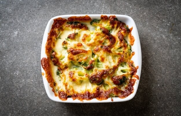 Gratin de brocolis allegé