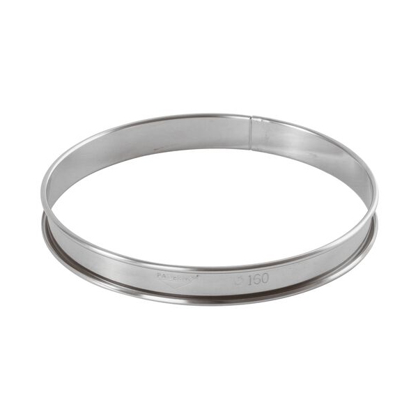 Cercle à tarte en inox - hauteur 2cm - diamètre 16cm