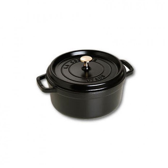 Cocotte en fonte ronde 24 cm noir mat - Fondamentales - Staub