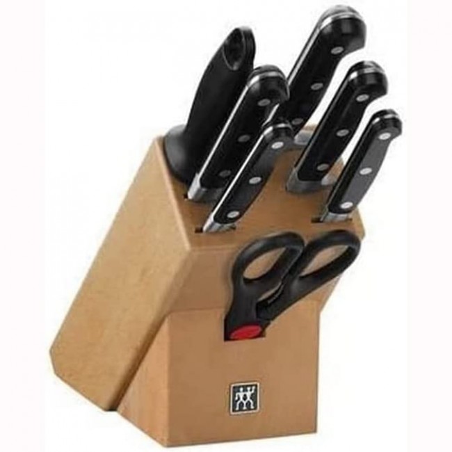 Ménagère 24 pièces noire en inox - Range couverts en bois - Laguiole - Jean Dubost