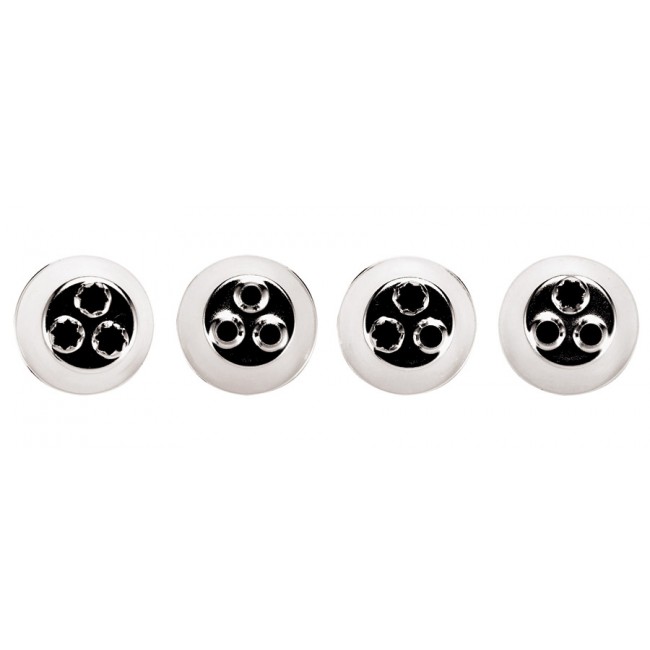 Lot de 4 douilles pâtissières 3 orifices - Inox - Paderno