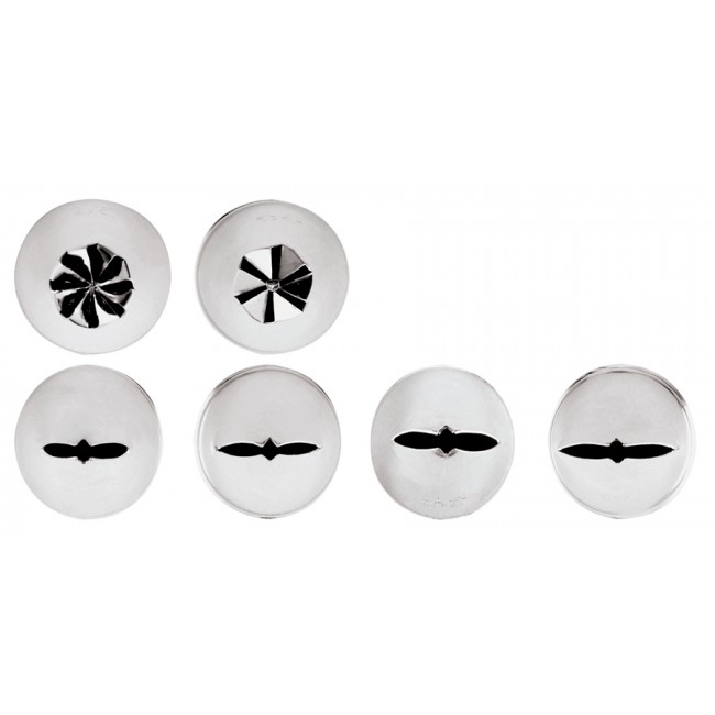 Lot de 6 douilles pâtissières - Inox - Paderno