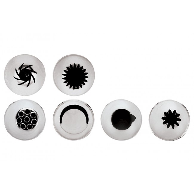 Lot de 6 douilles pâtissières - Inox - Paderno