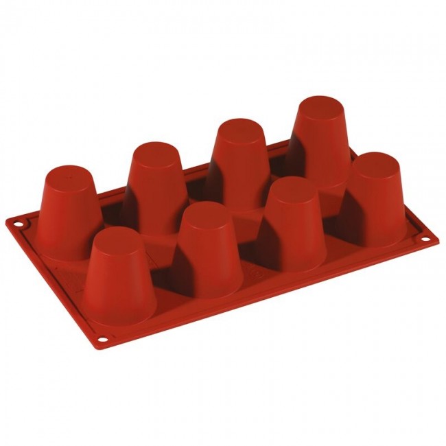 Moule flexible en silicone - 8 babas italiens - Flexipad - Paderno