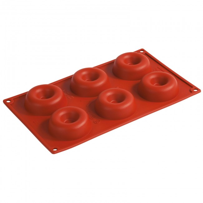 Moule flexible en silicone - 6 savarins - Flexipad - Paderno