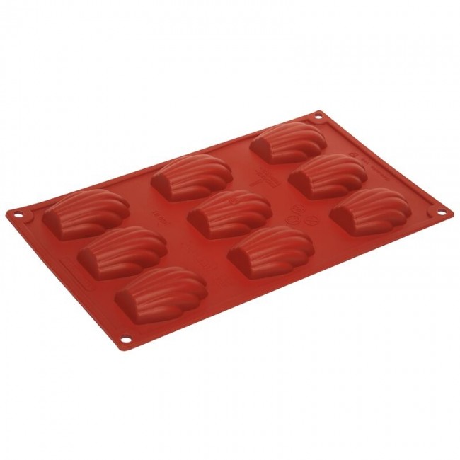 Moule flexible en silicone - 9 madeleines - Flexipad - Paderno