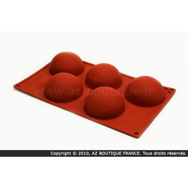 Moule flexible en silicone - 5 demi-sphères - Flexipad - Paderno