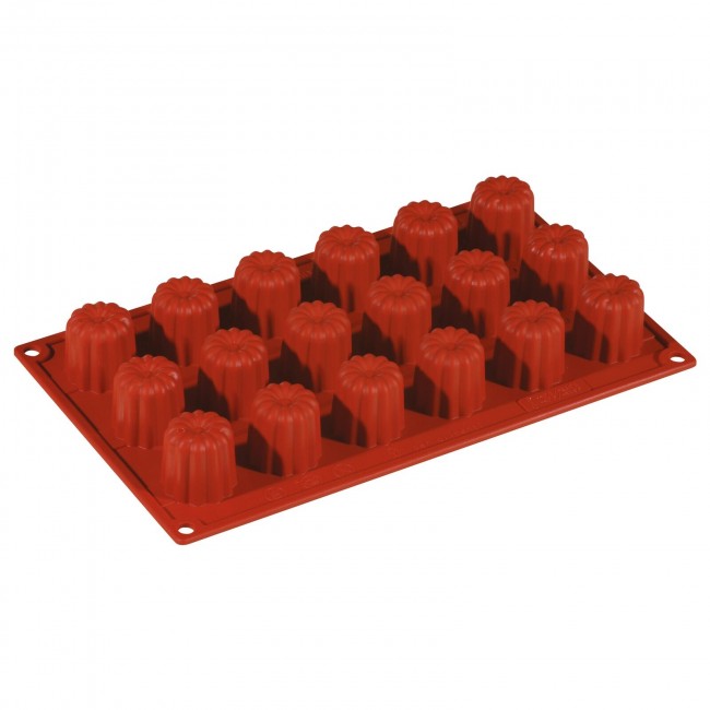 Moule flexible en silicone - 18 cannelés - Flexipad - Paderno