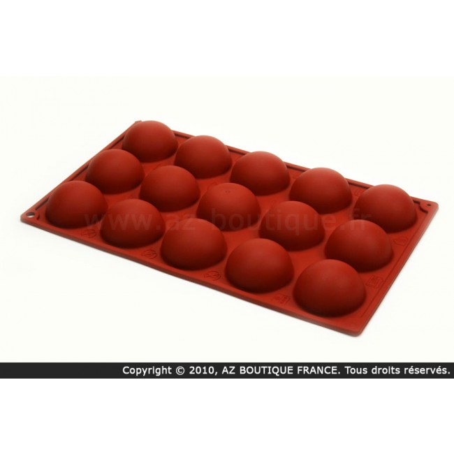 Moule flexible en silicone - 15 demi-sphères - Flexipad - Paderno