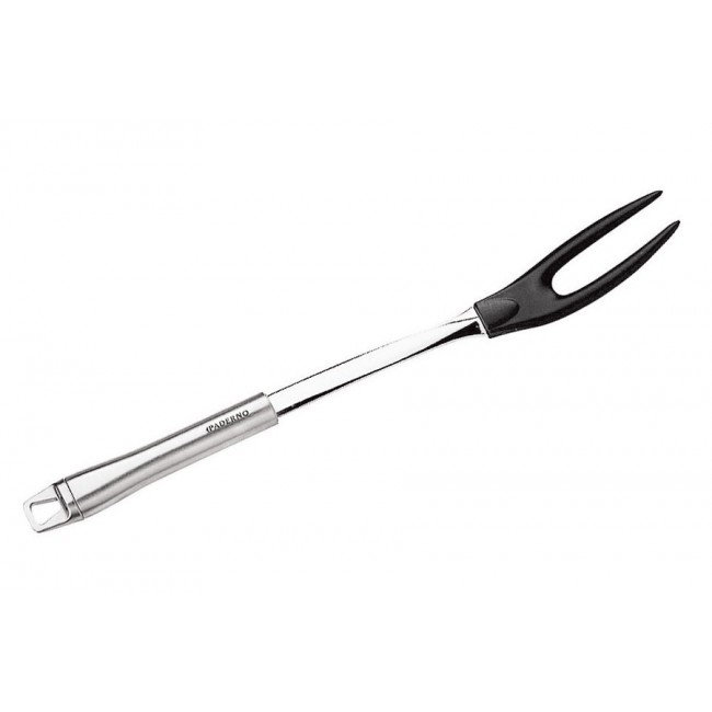 fourchette à viande 2 dents en inox 18/10 et nylon - paderno