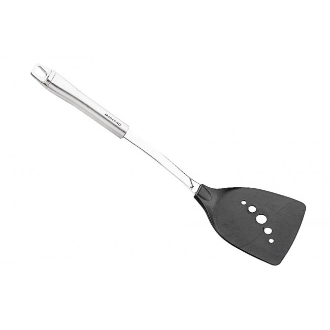 Spatule percée 35cm en inox 18/10 et nylon - Paderno
