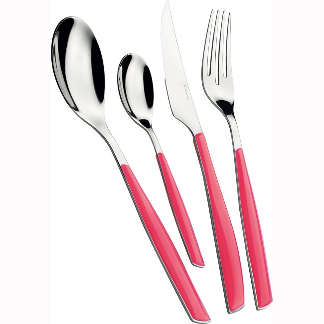 Ménagère 24 pièces noire en inox - Range couverts en bois - Laguiole - Jean Dubost