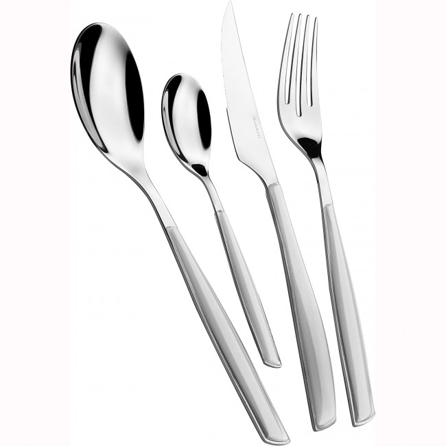 Ménagère 24 pièces noire en inox - Range couverts en bois - Laguiole - Jean Dubost