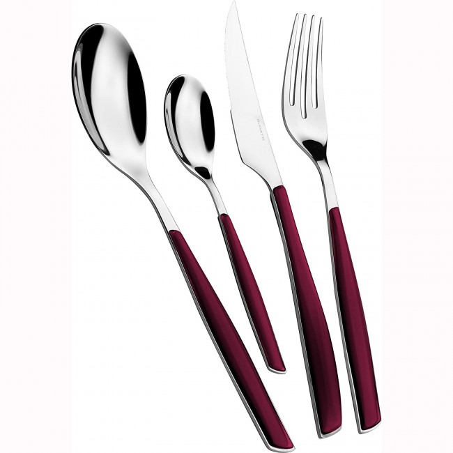 Ménagère 24 pièces noire en inox - Range couverts en bois - Laguiole - Jean Dubost