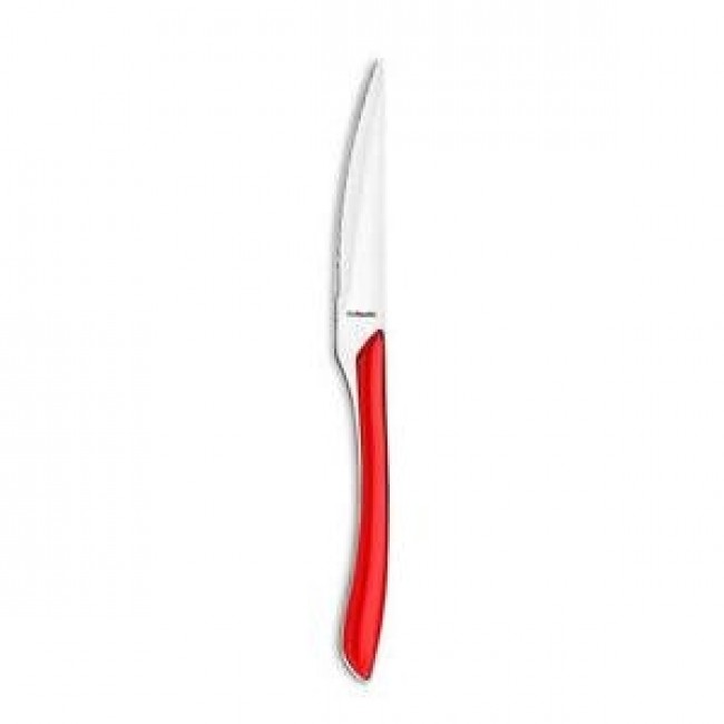 Couteau de table rouge en inox 18/0 2mm - Eclat rouge - Amefa