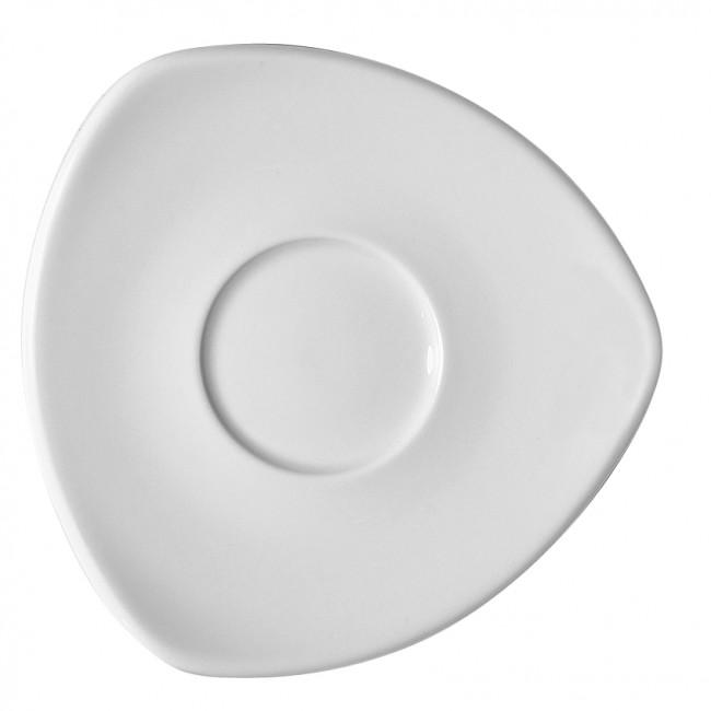 Sous-tasse triangle à café blanche 11cm