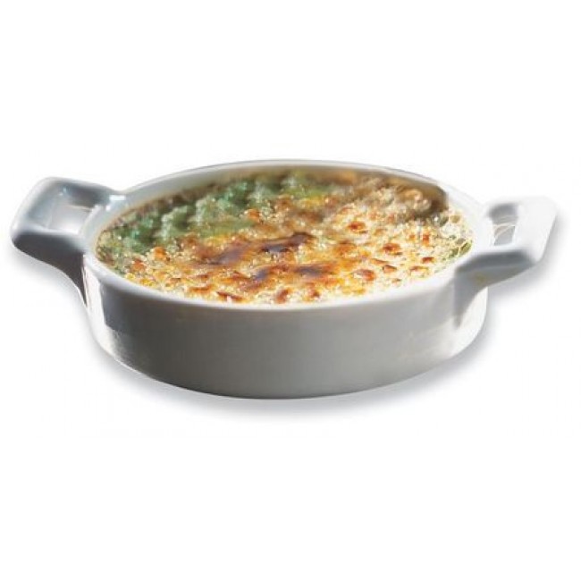 Cassolette ovale crème brûlée blanche 12,5x11,5cm