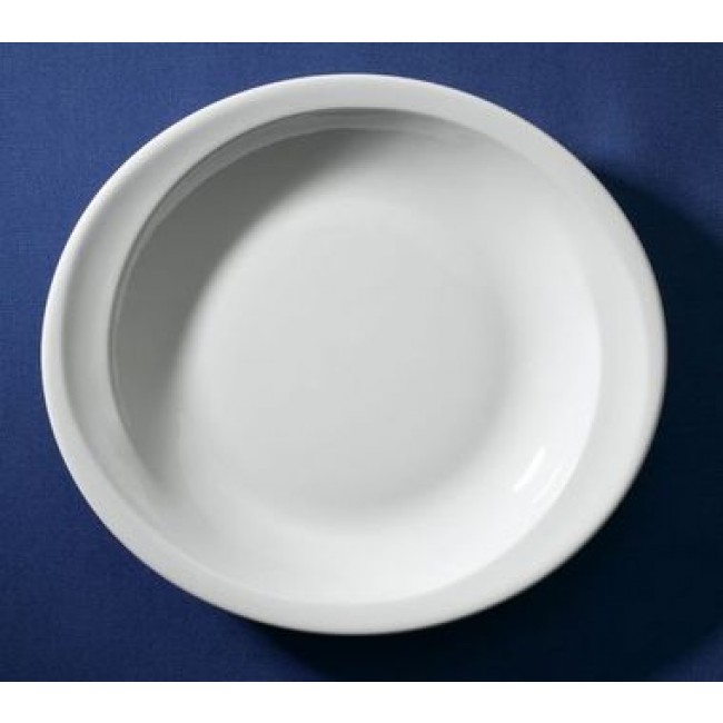 Assiette creuse ovale blanche 19,7x17,8cm