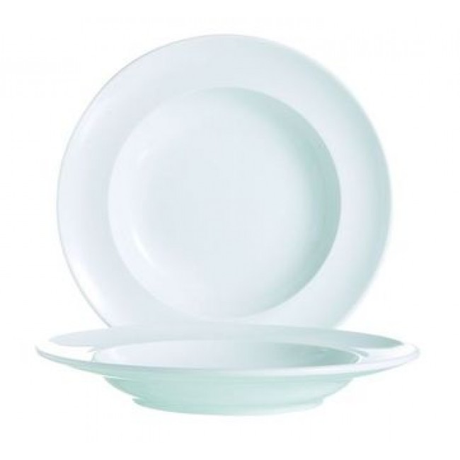 Assiette creuse ronde blanche 24cm
