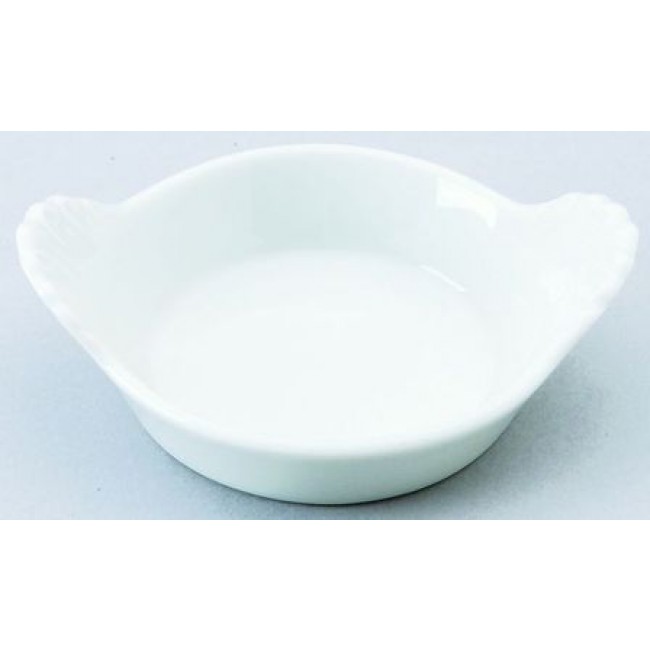 Plat rond à oreilles blanc 15,5cm