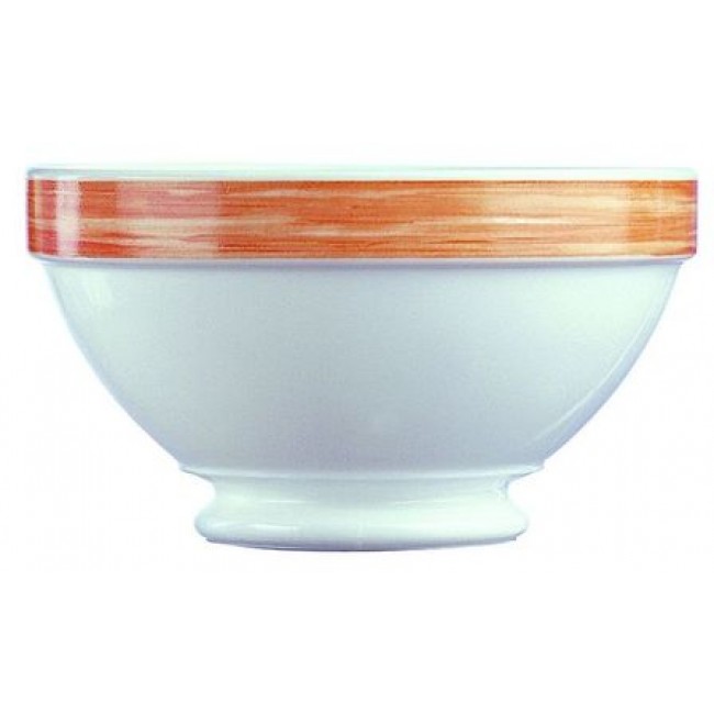 bol empilable blanc/orange 51cl en arcopal - arcoroc