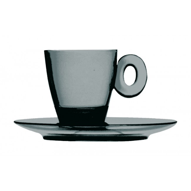 Tasse et sous-tasse à moka béryl 9cl en polycarbonate - Lot de 6