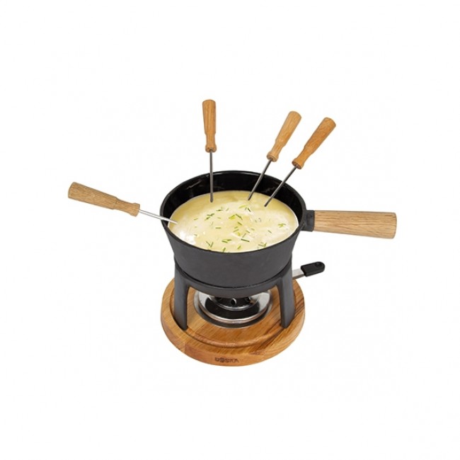 Appareil à fondue savoyarde noir en font avec fourchettes 1L - Pro - Boska