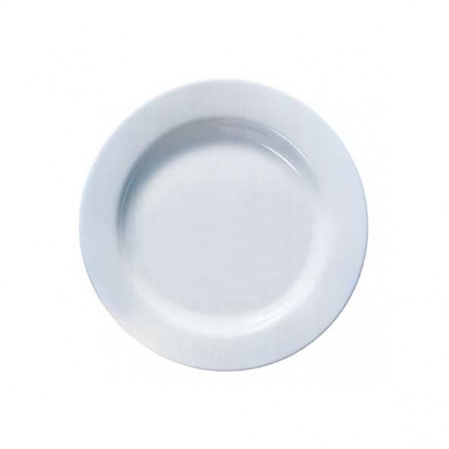 Assiette à dessert plate ronde blanche 19,5 cm - lot de 6