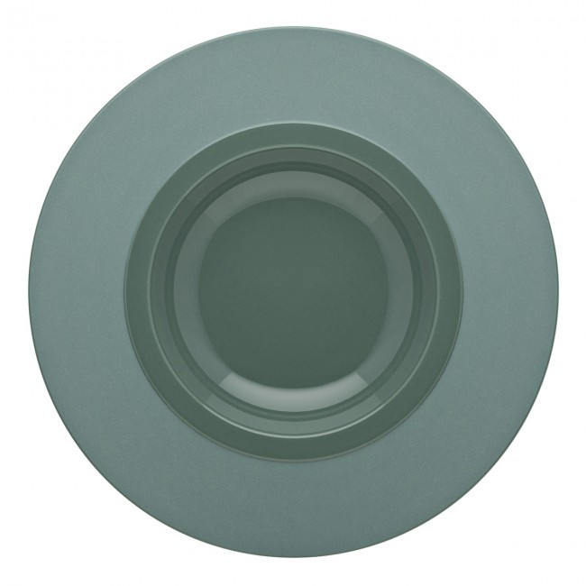 Assiette à pâte grand bassin 26cm vert argile en grès - A l'unité - Bahia - Guy Degrenne