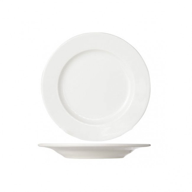 Assiette plate blanc crème ronde 24cm porcelaine - Lot de 6 - Buffet - Cosy & Trendy