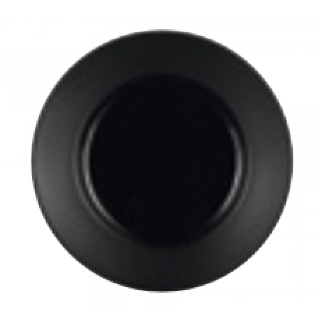 Assiette plate noire 28,5cm en porcelaine