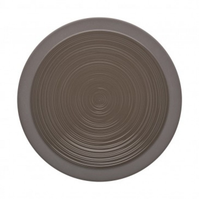 Assiette plate ronde 26cm basalte en grès - A l'unité - Bahia - Guy Degrenne