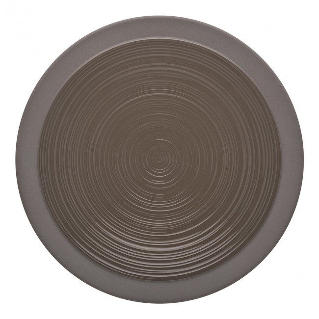 Assiette plate ronde 14cm basalte en grès - A l'unité - Bahia - Guy Degrenne