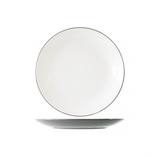 Assiette plate ronde 27.2cm grise - Vince - Cosy & Trendy