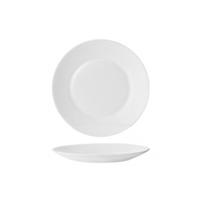 Assiette plate ronde blanche 15,5cm