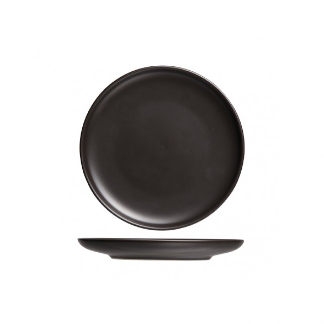 Assiette plate ronde noire 26.5cm - Okinawa - Cosy & Trendy