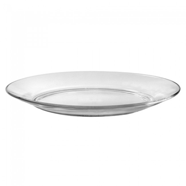 Assiette plate ronde transparent 23,5 cm - lot de 6 - Lys - Duralex