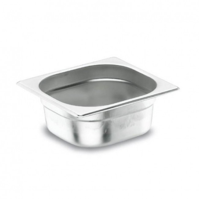 Bac gastronorme GN 1/4 en inox 18/10 26.5x 16.2x 6.5cm - Gastronome - Lacor