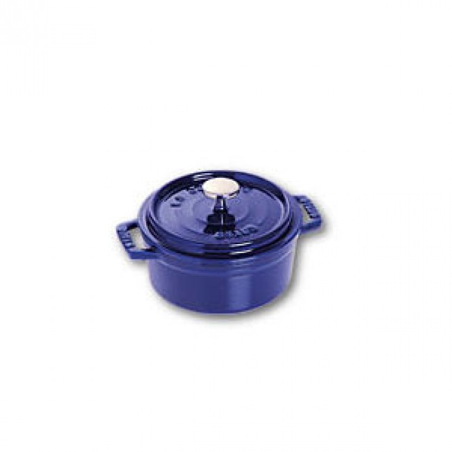Cocotte en fonte ronde 10 cm bleu intense - Fondamentales - Staub