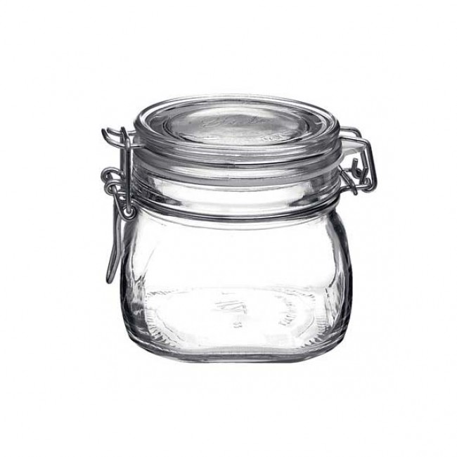 Bocal hermétique carré 50cl en verre pour terrine - Fido - Bormioli Rocco