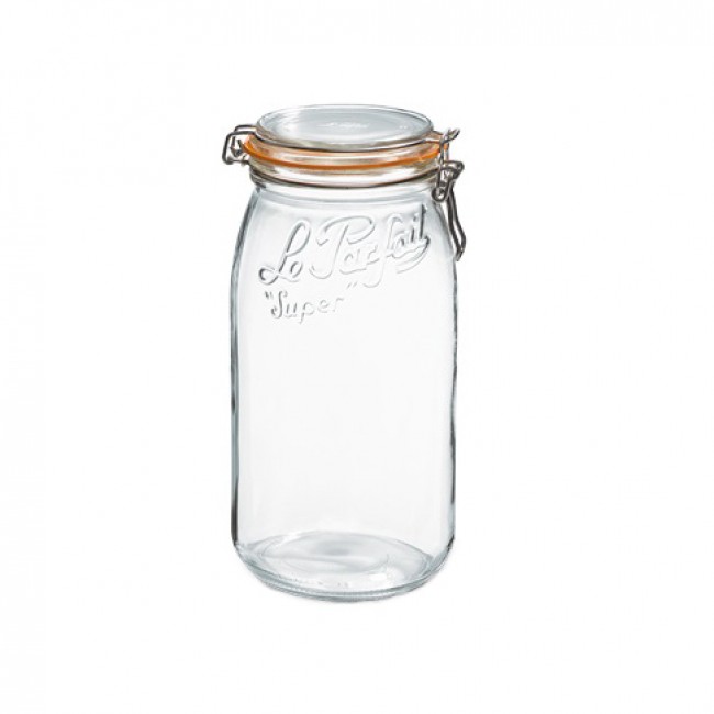 Bocal hermetique en verre 3L joint 100mm - super - le parfait