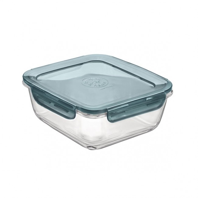 Bocal hermétique 12.5cl en verre pour terrine couvercle bleu - Fido - Bormioli Rocco