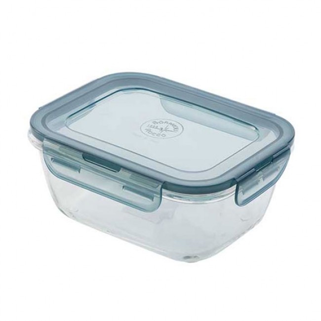 Bocal hermétique 12.5cl en verre pour terrine couvercle bleu - Fido - Bormioli Rocco