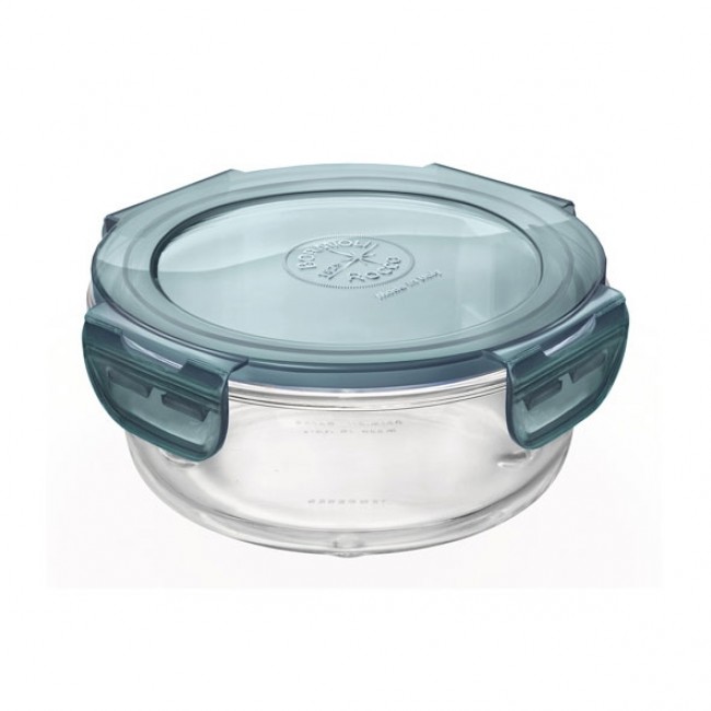 Bocal hermétique 12.5cl en verre pour terrine couvercle bleu - Fido - Bormioli Rocco