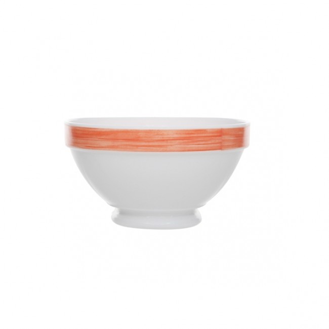 bol empilable blanc/orange 51cl en arcopal - arcoroc