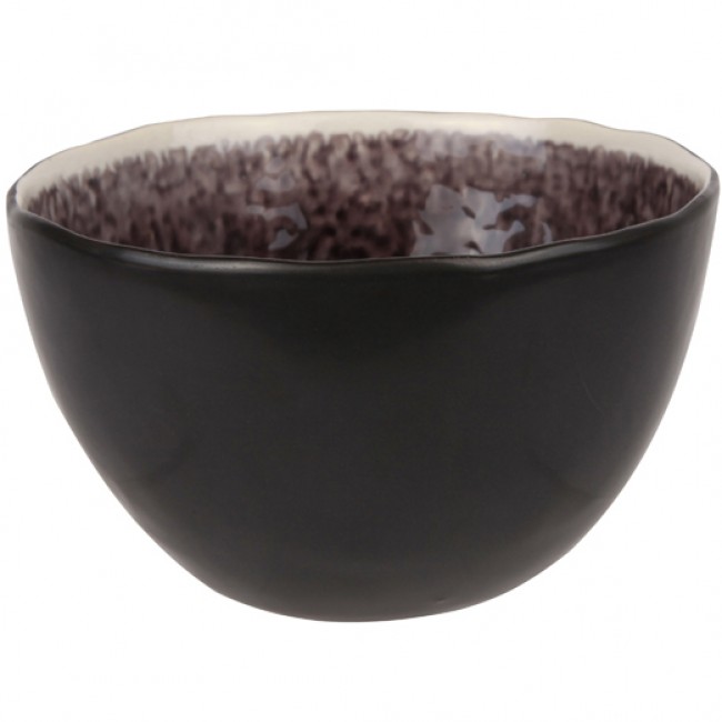 Bol noir et violet rond 14cm - Laguna Viola - Cosy & Trendy