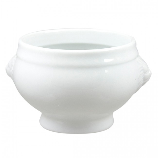 Bol potage tête de lion blanc 12cm en porcelaine - Tête de lion - Cosy & Trendy