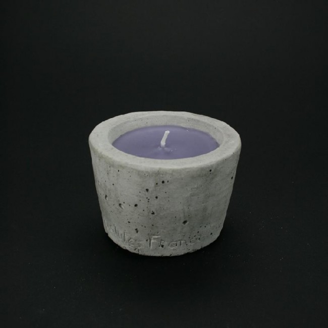 bougie en pot beton a la lavande