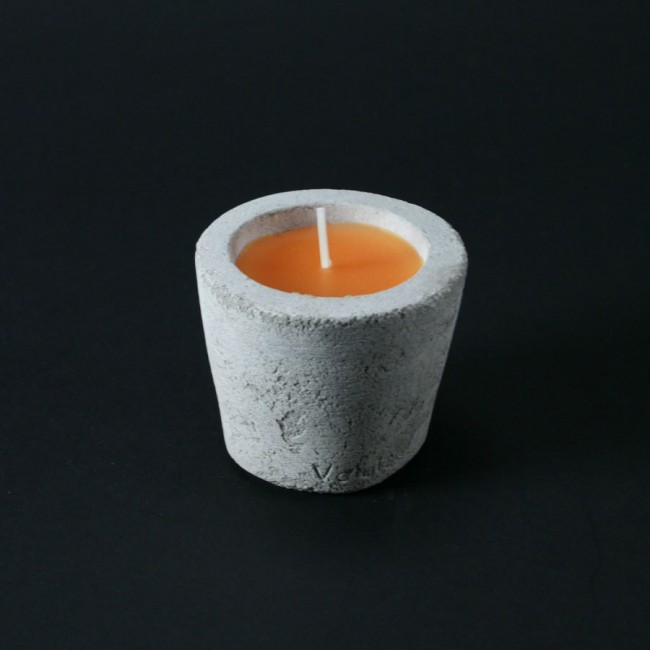 Pot bougie orange à la mandarine 7cm - Lot de 2